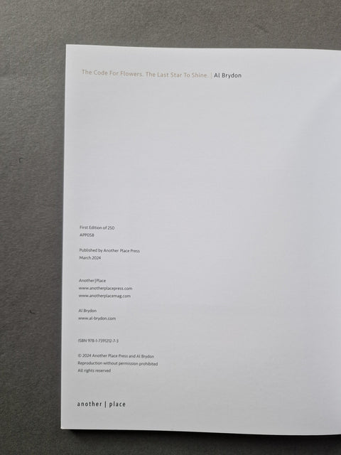 The Code For Flowers. The Last Star To Shine - Setanta Books