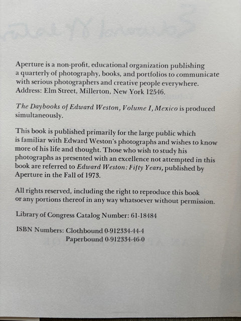 The Daybooks Of Edward Weston: I: Mexico and II: California - Setanta Books