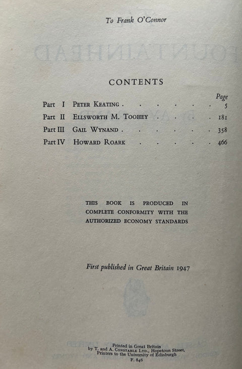 The Fountainhead - UK 1st - Setanta Books