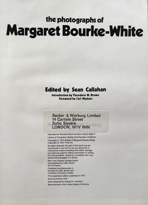 The Photographs of Margaret Bourke - White - Setanta Books