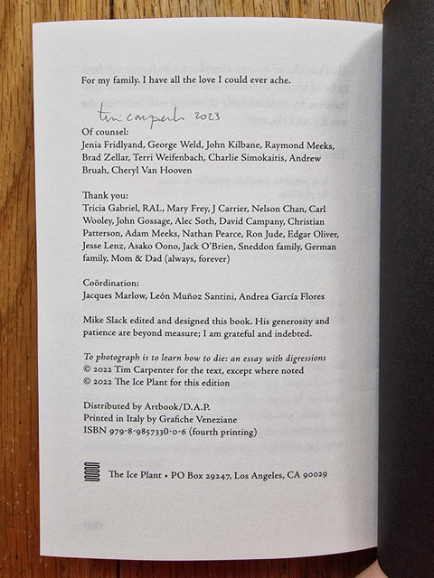 To Photograph Is To Learn How To Die: An Essay With Digressions - Setanta Books