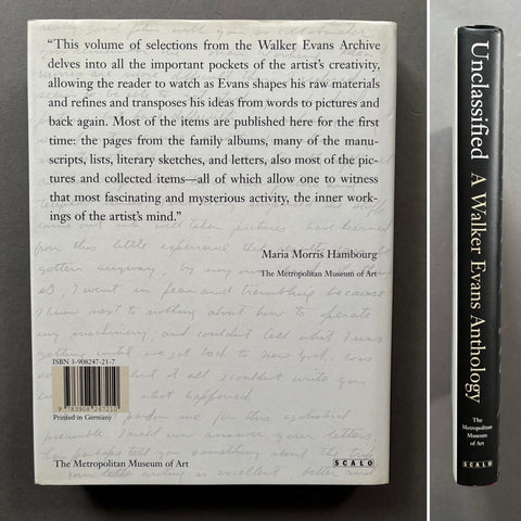 Unclassified: A Walker Evans Anthology - Setanta Books