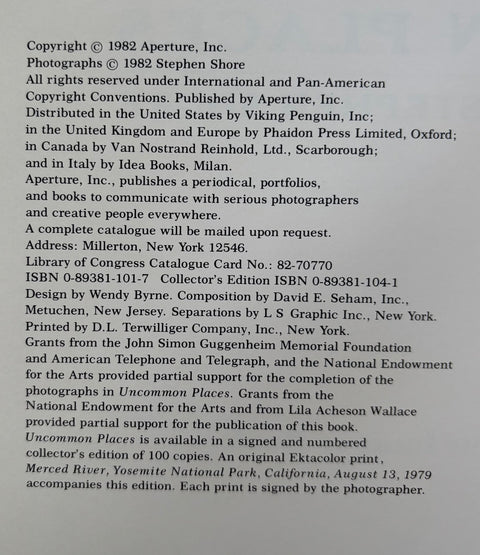 Uncommon Places - 1st - Setanta Books