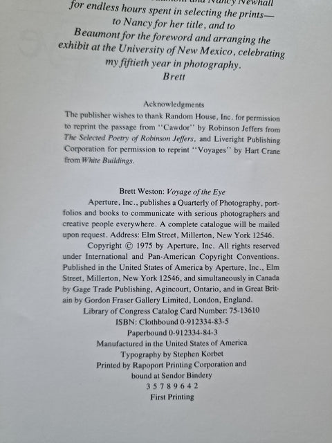 Voyage of the Eye: An Aperture Monograph