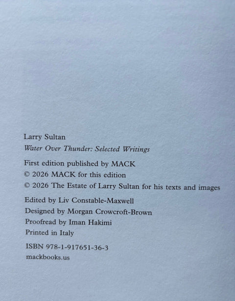 Water Over Thunder: Selected Writings - Setanta Books