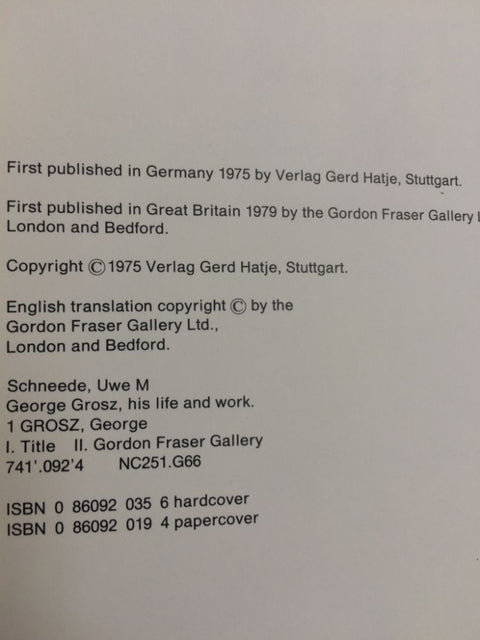 George Grosz Life and Work