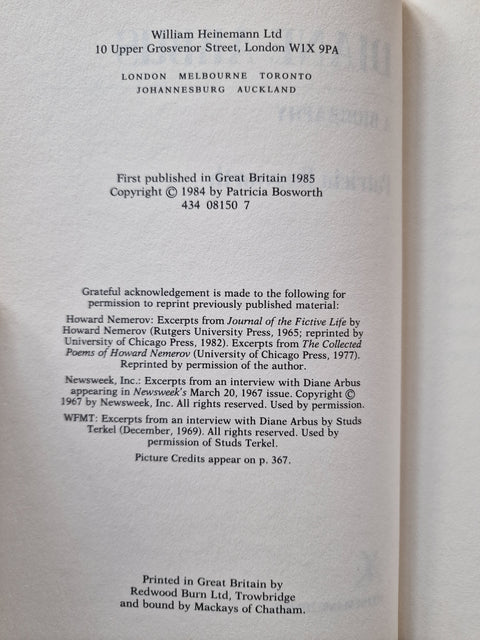 Diane Arbus: A Biography