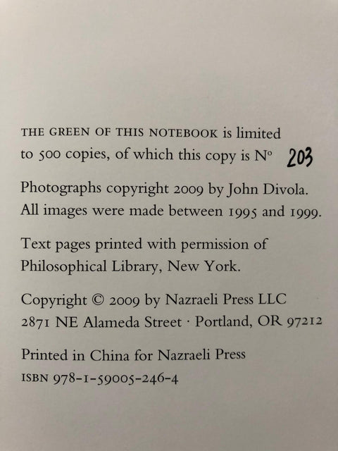 The Green of this Notebook