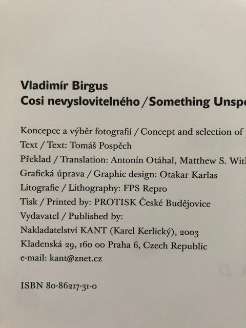 Cosi Nevyslovitelneho/Something Unspeakable