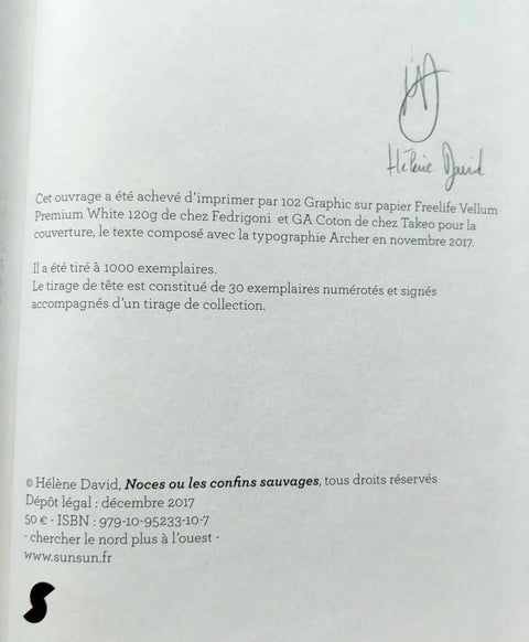 Noces ou les Confins Sauvages