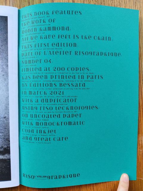 All We Have Left Is The Chain (L’Atelier RisoGraphique 4)