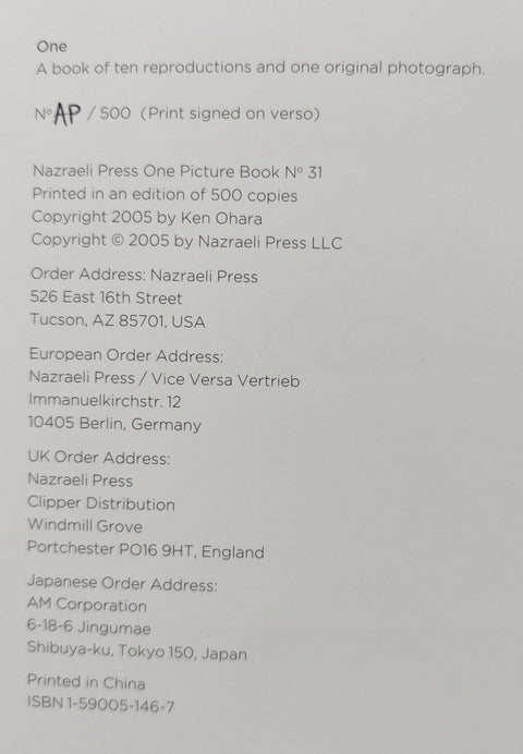 One (One Picture Book) - Setanta Books