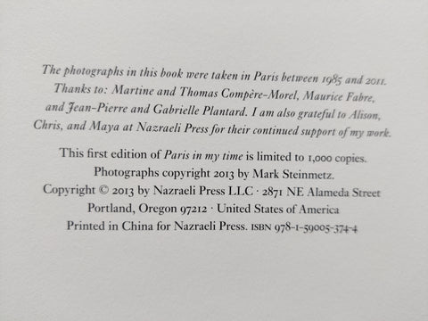 Paris In My Time