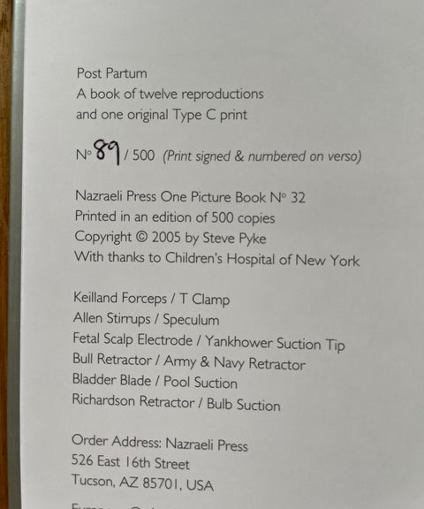 POST PARTUM (One Picture Book)