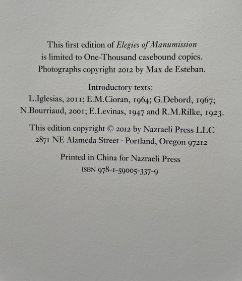 Elegies of Manumission