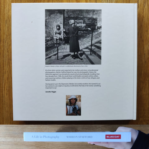 The photography book cover of Marilyn Stafford: A Life in Photography by Marilyn Stafford. In hardcover white.