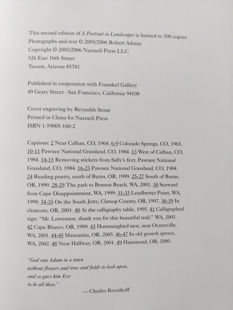 A Portrait in Landscapes - Setanta Books