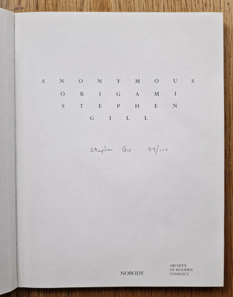 Anonymous Origami (Special Edition) - Setanta Books