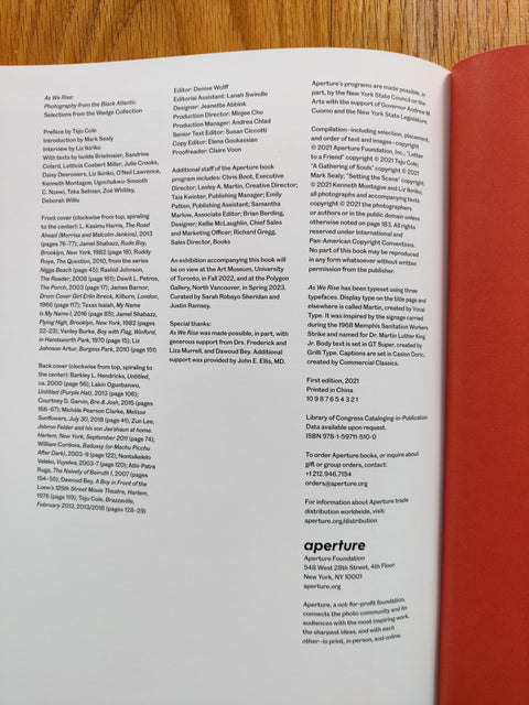 As We Rise: Photography from the Black Atlantic (Imperfect Copies) - Setanta Books