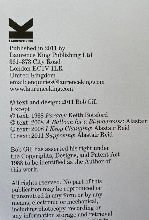 Bob Gill, So far - Setanta Books