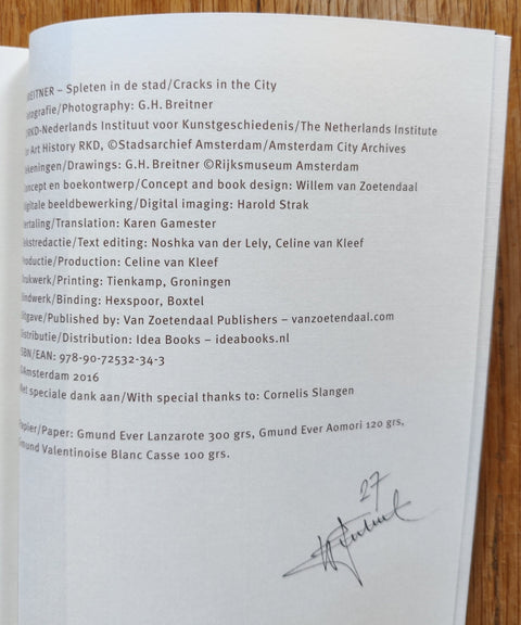 Breitner: Spleten in de stad / Cracks in the City - Setanta Books