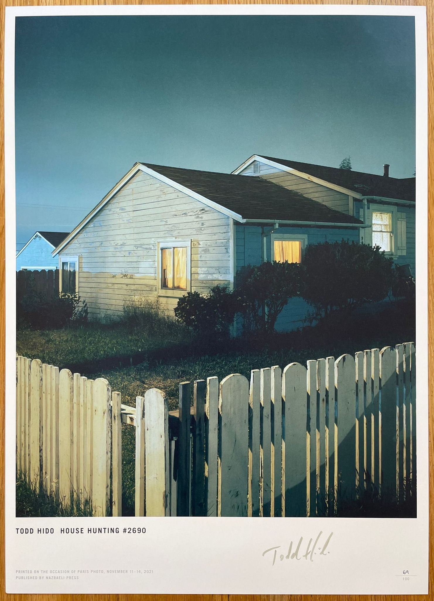 Buy House Hunting Poster by Todd Hido signed and numbered limited
