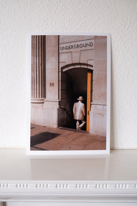 The Photography print of Man in Gold by Josh Edgoose. Signed on verso.