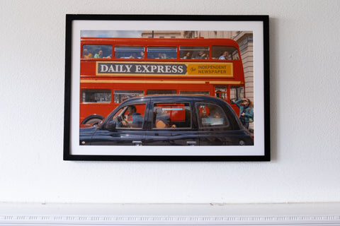 The limited edition original print Everybody's Looking by Josh Edgoose. Signed on verso. Edition of 8 + 2AP. Framed or unframed.