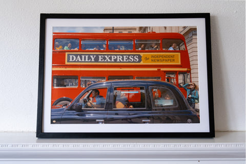 The limited edition original print Everybody's Looking by Josh Edgoose. Signed on verso. Edition of 8 + 2AP. Framed or unframed.