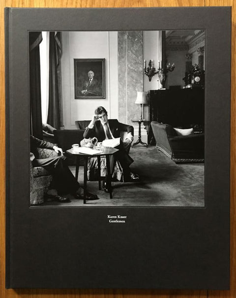 The photography book cover of Gentlemen by Karen Knorr. Hardback in black.