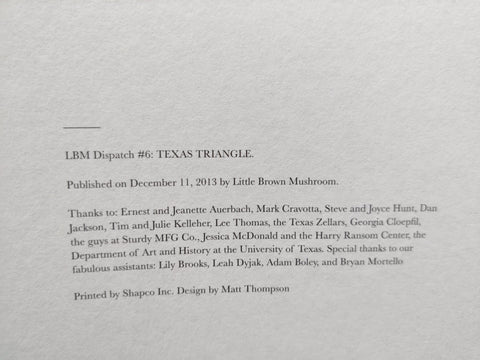 LBM Dispatch 6: Texas Triangle - Setanta Books