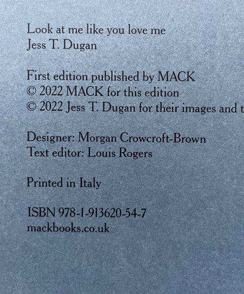 Look at me Like you Love me - Setanta Books