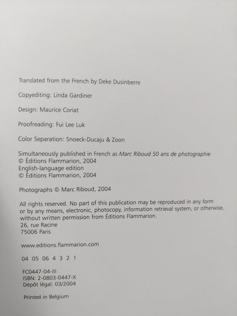 Marc Riboud: 50 Years of Photography - Setanta Books