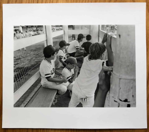 The print and photography book cover of The Players by Mark Steinmetz. Hardback in beige with B&W print. Signed.