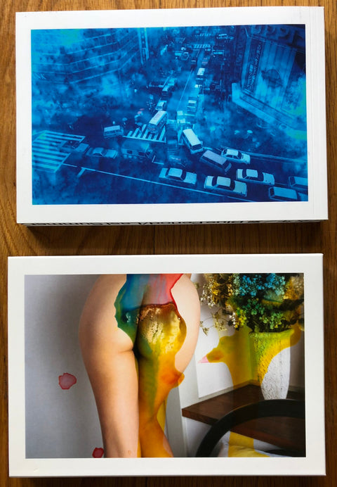 The photography book cover of Blue Period / Last Summer by Nobuyoshi Araki. Paperback blue photograph on cover.