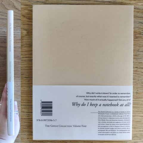 On Keeping a Notebook (The Gould Collection Volume Four) - Setanta Books
