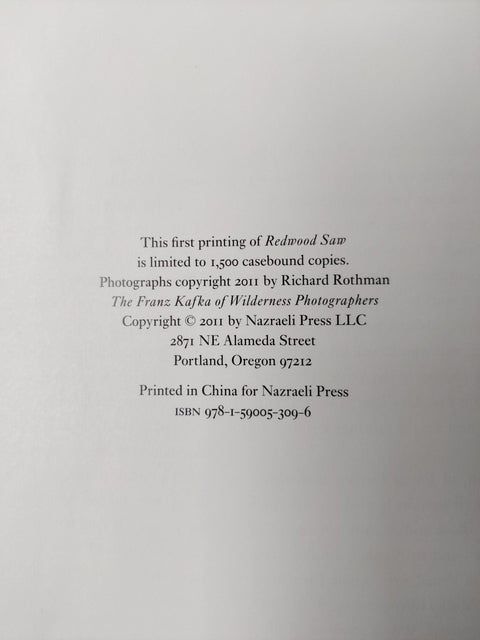 Redwood Saw (Special Edition) (2 Print Options) - Setanta Books