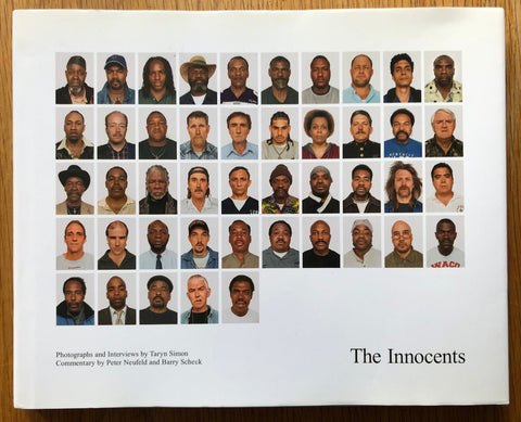 Photography book cover of The Innocents by Taryn Simon. Hardback white.
