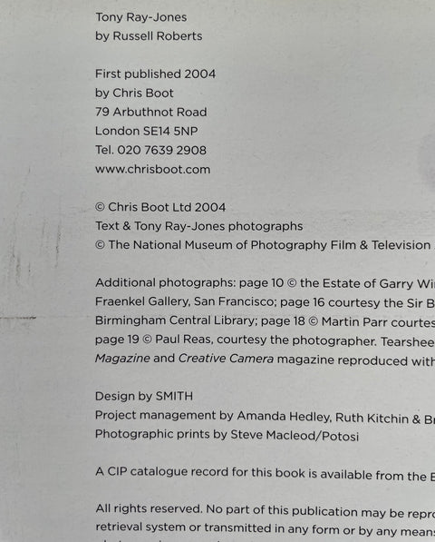 Tony Ray-Jones - Setanta Books