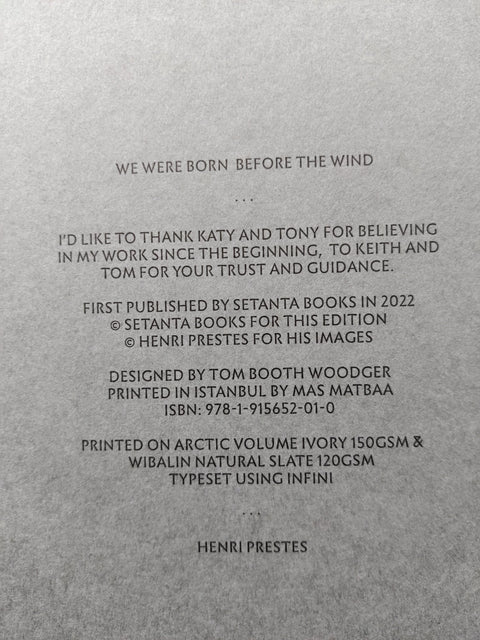 We Were Born Before The Wind - Setanta Books