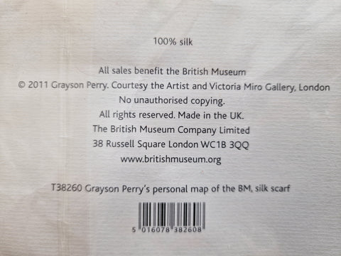 "The British Museum - A Personal Map" Silk Scarf