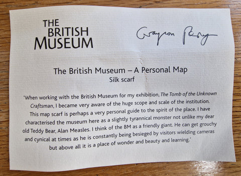 "The British Museum - A Personal Map" Silk Scarf