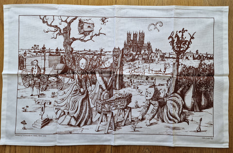 The Charm of Lincolnshire Tea Towel