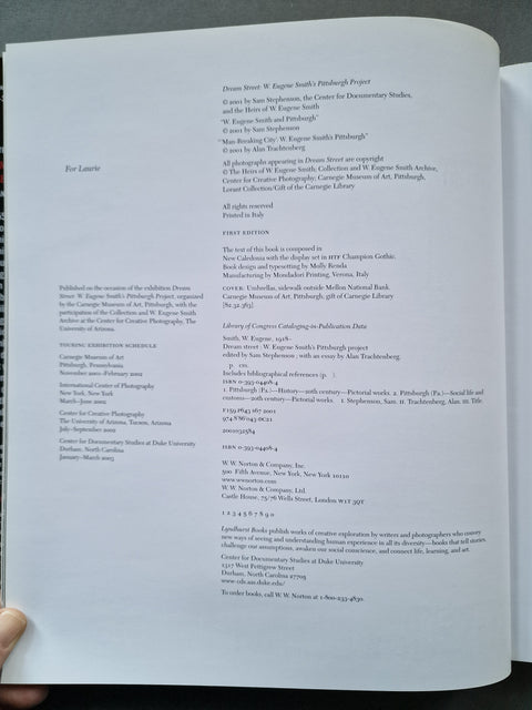 Dream Street: W Eugene Smith's Pittsburgh Project