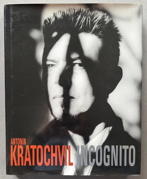 Book titled 'Incognito' by Antonin Kratochvil with a cover featuring an image of David Bowie.