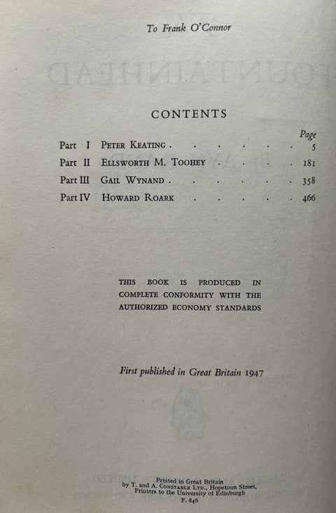 The Fountainhead - UK 1st