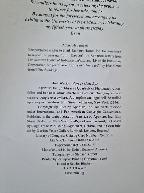 Voyage of the Eye: An Aperture Monograph
