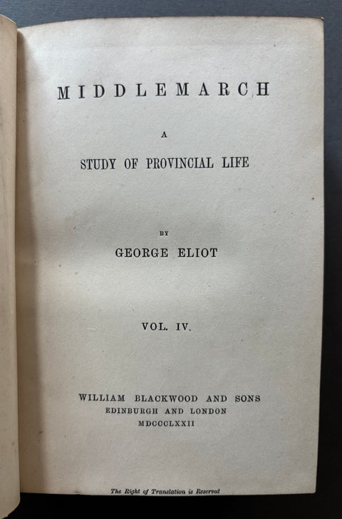 Middlemarch - UK 1st