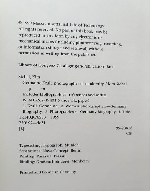 Germaine Krull: Photographer of Modernity