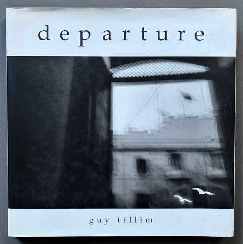 Book titled 'Departure' by Guy Tillim with a white cover featuring an image from the content of the book.